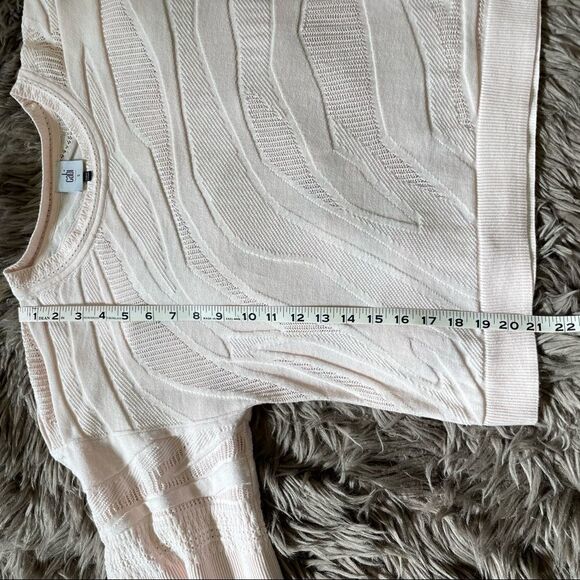 CAbi Shy Pullover Sweater Blush Pink Zebra Pattern Sz-S! - Picture 7 of 8
